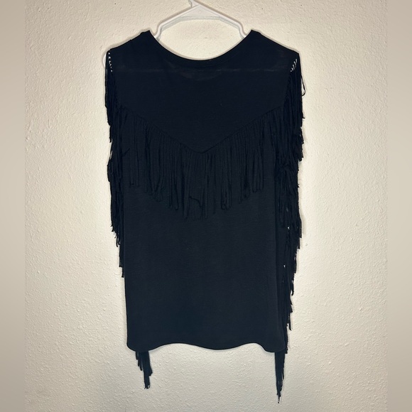 Black Fringe Top - Picture 2 of 3